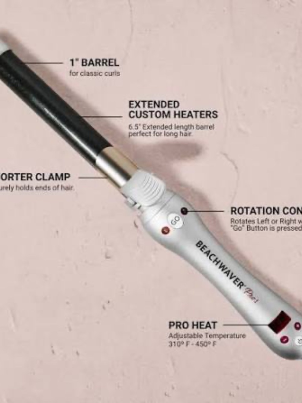 NWT Beachwaver Pro 1" Rotating Curling Iron + 2 Free Gifts!